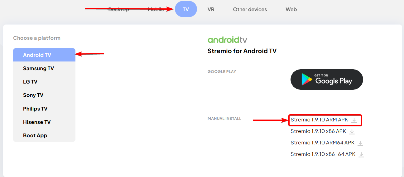stremio firestick download