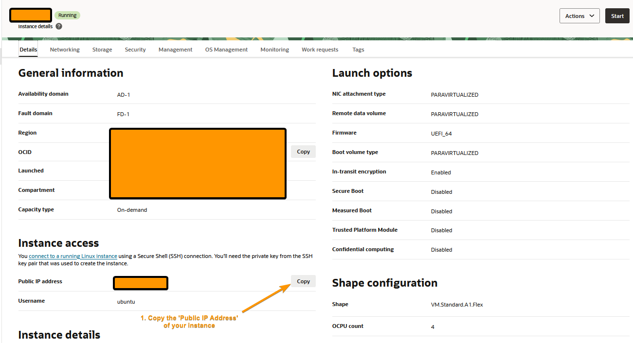 Instance Dashboard