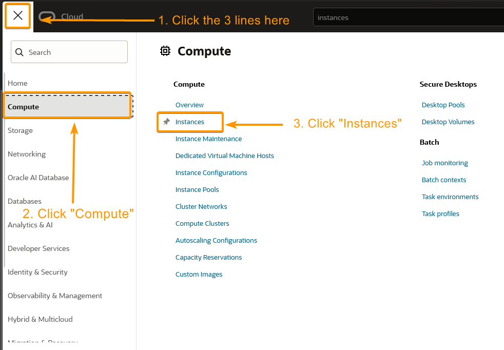 Find your instance